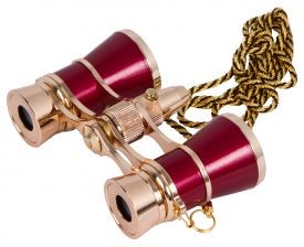 Binocolo da teatro Levenhuk Broadway 325F (argento, con luce LED e cordoncino da collo)