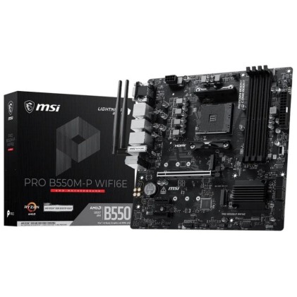 Mb Msi Pro B550M-P Wifi6 Am4 4D4 4Sata 2M2 3Pcie D-Sub/Hdmi/Dp Matx