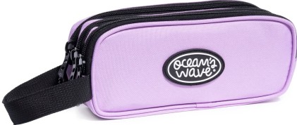 Astuccio con cerniera Oceans Wave 3 - Scomparti foderati - Colore viola