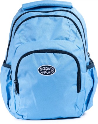 Oceans Wave Primary Sky - Zaino per bambini leggero e impermeabile con schienale rinforzato - Tasche laterali e interne - Cinghie riflettenti e imbottite con fondo rinforzato