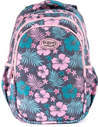 Zaino Secondario Oceans Wave Ohana Beach 33L - 2 Tasche Principali con Cerniere di Alta Qualit&agrave; e Maniglie Ergonomiche - Multitasche Interne - Spallacci e Maniglia Imbottiti e Resistenti