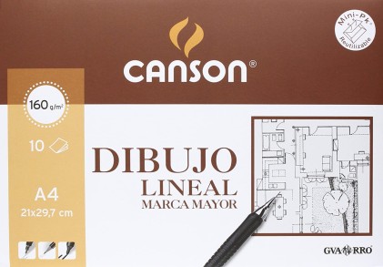 Canson Guarro Minipack da 10 Fogli - 21x29,7 - 160g - Colore Bianco