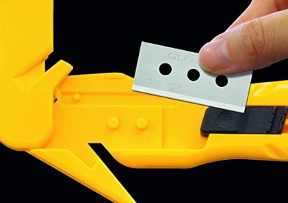 Taglierino Olfa SK-10 con Lama Nascosta - Acciaio Inox - Massima Sicurezza - Uso Ambidestro