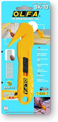 Taglierino Olfa SK-10 con Lama Nascosta - Acciaio Inox - Massima Sicurezza - Uso Ambidestro