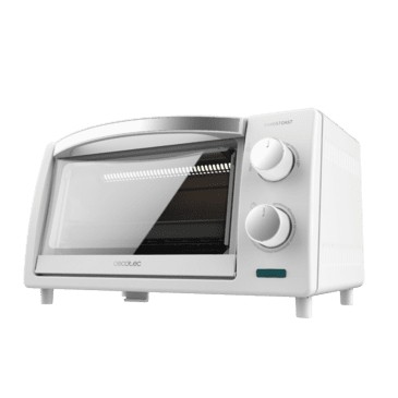 Cecotec Bake&Toast 1000 Forno da Tavolo Bianco 800W - Capacit&agrave; 10L - Riscaldatori al Quarzo - Timer - Temperatura Regolabile - Doppia Porta in Vetro