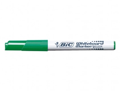 Pennarello per lavagna bianca Bic Velleda 1741 - Punta da 4,5 mm - Linea da 1,4 mm - Inchiostro a base di acetone - Cancellazione ottimale - Lunga durata - Colore verde
