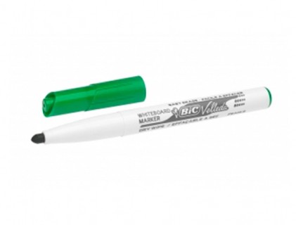 Pennarello per lavagna bianca Bic Velleda 1741 - Punta da 4,5 mm - Linea da 1,4 mm - Inchiostro a base di acetone - Cancellazione ottimale - Lunga durata - Colore verde