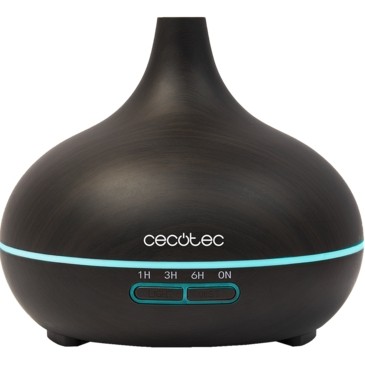 Cecotec Pure Aroma 300 Yin Umidificatore a ultrasuoni e diffusore di aromi con timer 10 W - Capacit&agrave; 300 ml - Timer fino a 6 ore - 7 colori LED - Funzione aromaterapia - Ultra silenzioso