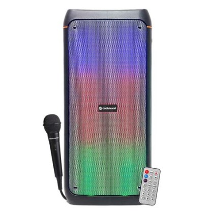 Coolsound Party Boom A390 Altoparlante Bluetooth Portatile 150W 2x 8" - Illuminazione LED - USB, MicroSD, Jack 3.5mm - Batteria 3.7V 3000mAh - Maniglia per il Trasporto - Microfono e Telecomando Inclusi
