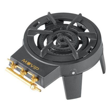 Muvip Fornello a Gas con 3 Erogatori Fuoco - Chiavi Gas Indipendenti - Potenza 9kw - Materiale: Ghisa