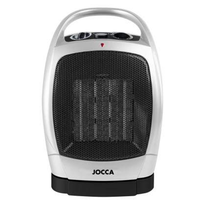 Stufa Ceramica Jocca 1500W - Oscillante - Funzione Ventola - Termostato Regolabile - Basso Consumo