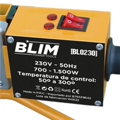 Saldatrice per tubi Blim PPR 700-1500 W - Temperatura di controllo da 50º a 300º - Include custodia per il trasporto con accessori