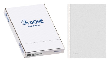 Scatola Dohe da 100 Buste Premium Multi-Punch - Formato Folio - 16 perforazioni - Trasparente