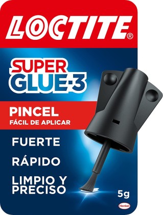 Loctite Super Glue-3 Pennello 5gr - Adesivo Universale Tripla Forza - Forza e Uso Istantaneo - 2640969/2046283/2640782