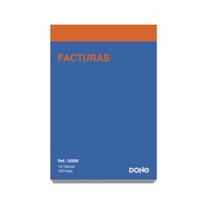 Libro fatture Dohe - Natural Room - 100 fogli prestampati in 2 inchiostri - Semplice