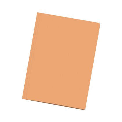 Dohe, confezione da 50 sottocartelle in cartoncino, formato Folio, slot di fissaggio, colore arancione