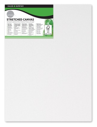 Daler Rowney Simply Scrim Stretch 18x24 cm - Triple Primer - Grana media - 100% cotone privo di acidi - 250 g