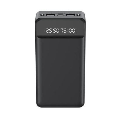 XO Powerbank PR163 - 20000MAH - Ricarica rapida - Cavi inclusi - Display digitale - Luce a led - Colore nero