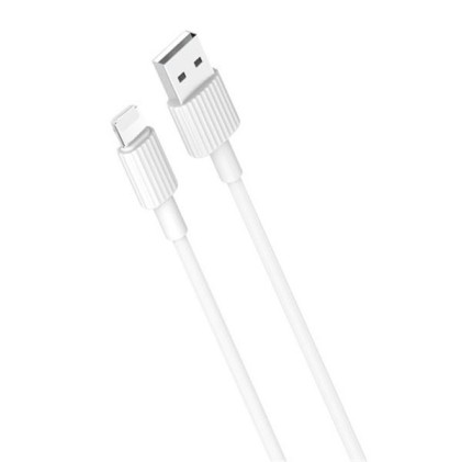 Cavo XO USB-A maschio a Lightning - Ricarica + Trasmissione dati ad alta velocit&agrave; - 2,4 A - 1 m - Colore bianco