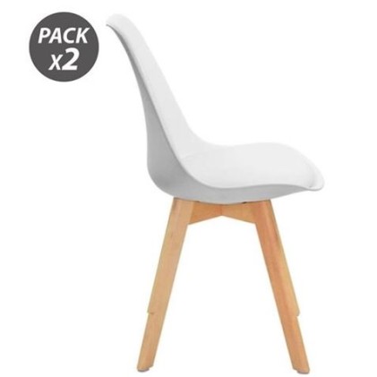 Muvip Pack 2 Sedie Design D200 - Bianco