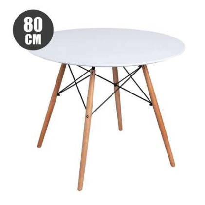 Tavolo rotondo di design Muvip D500 80 cm - Bianco