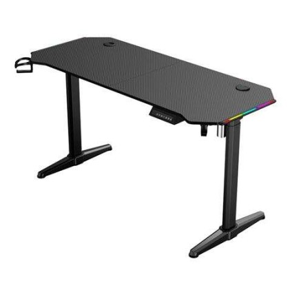 Tavolo da gaming motorizzato Muvip PRO1600 XL in fibra di carbonio - Illuminazione e suoni RGB