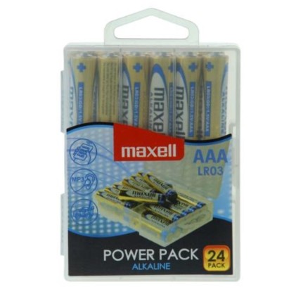 Maxell Confezione da 24 batterie alcaline LR03 AAA 1,5 V
