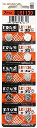 Maxell Confezione da 10 batterie a bottone alcaline LR1130 1.5V