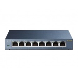 Switch Rete Gigabit 10/100/1000 16 Porte Rj45 19" In Metallo