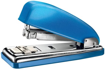 Cucitrice metallica Petrus 226 - Fino a 30 fogli - Pinzatura chiusa, aperta e inchiodata - Colore blu metallizzato