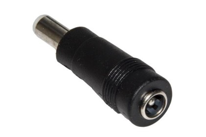 ADATTATORE DC 5.5 x 2.1 mm FEMMINA > DC 5.5 x 2.5 mm MASCHIO
