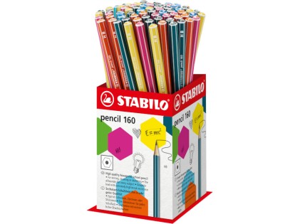 Stabilo Pencil 160 Display di 72 matite esagonali - Robusta mina HB da 2,2 mm - Design moderno