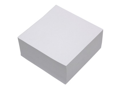 Blocco Ingraf Incollato da 500 fogli 100x100mm - Non Adesivo - Colore Bianco