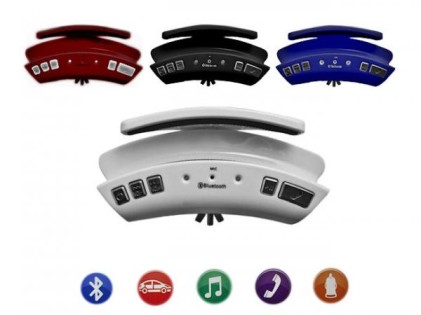 Vivavoce bluetooth da auto con comandi al volante lettore mp3 colore nero