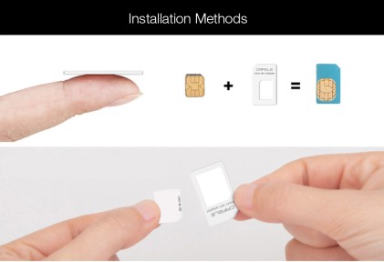 CAFELE 4 in 1 Adattatori SIM Card Micro + Double Nano + Needle - WHITE