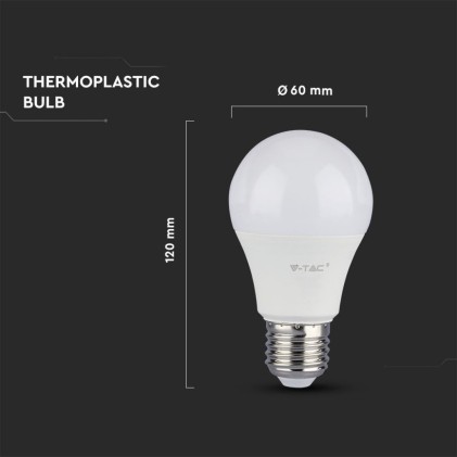 V-TAC PRO Lampadina LED Chip Samsung E27 12W A60 4000K Dimmerabile