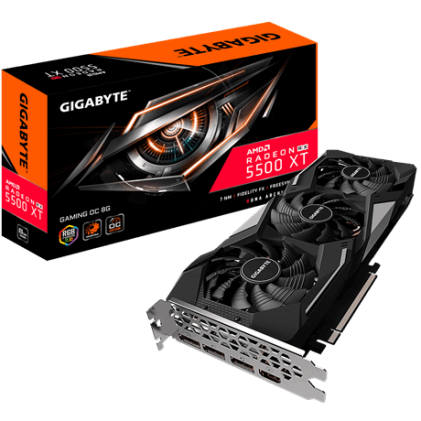 SVGA Gigabyte Radeon RX 5500 XT Gaming OC 8G 8192MB GDDR6