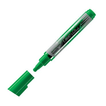 Pennarello per lavagna bianca Bic Velleda Tank - Punta larga - Inchiostro liquido - Cancellazione ottimale - Colore verde