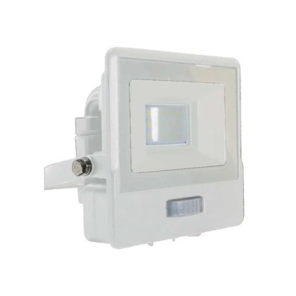 V-TAC PRO Faro LED Chip Samsung 10W con Sensore PIR Colore Bianco 6400K IP65