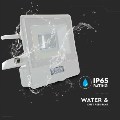 V-TAC PRO Faro LED Chip Samsung 10W con Sensore PIR Cavo 1m Colore Bianco 4000K IP65