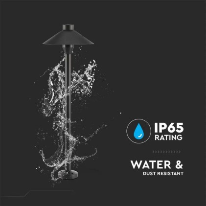 V-TAC PRO Piantana LED da Giardino 7W Chip Samsung con Picchetto Colore Nero 6400K IP65