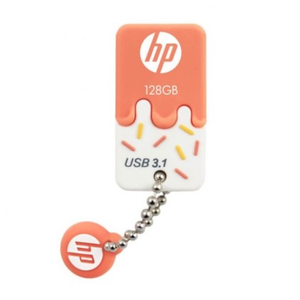 Unit&agrave; flash USB 3.1 HP X778W da 128 GB - Design gelato arancione e bianco (Pendrive)