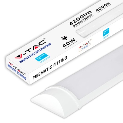 V-TAC PRO Plafoniera LED Chip Samsung Prismatica 40W 120LM/W 120cm 4000K IP20