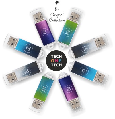 TechOneTech Be Original Gradient 32GB 8 unit&agrave; flash USB 2.0 Value Pack - Disegni assortiti (Pendrive)