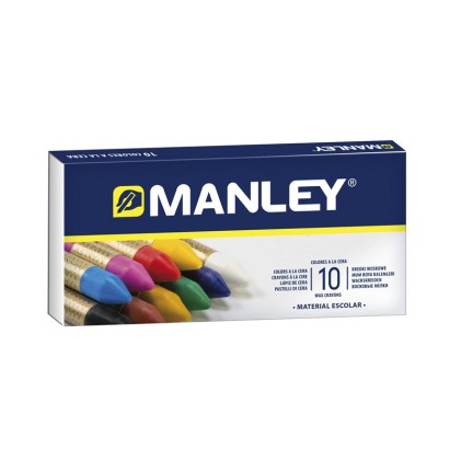 Manley Confezione da 10 Cere Morbide dalla Linea Morbida - Ideale per un'Ampia Variet&agrave; di Tecniche e Applicazioni - Produzione Artigianale - Ampia Gamma di Colori - Colori Assortiti