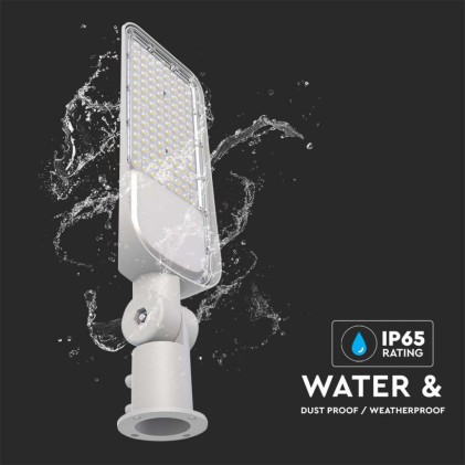 V-TAC PRO Armatura Stradale LED Chip Samsung 30W 100LM/W Colore Grigio 6400K IP65