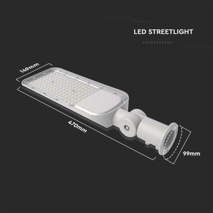V-TAC PRO Armatura Stradale LED Chip Samsung 70W 110LM/W Colore Grigio 4000K IP65