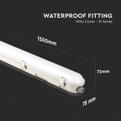 V-TAC PRO LED Waterproof Fitting SAMSUNG CHIP - 150CM 70W 4000K 120LM/W