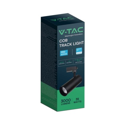 V-TAC PRO Faretto LED da Binario Chip Samsung 35W Colore Nero 4000K