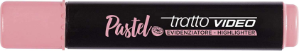 Pennarello fluorescente Tratto Video Pastel - Punta a scalpello - Inchiostro a base d'acqua - Asciugatura rapida - Rosa pompelmo